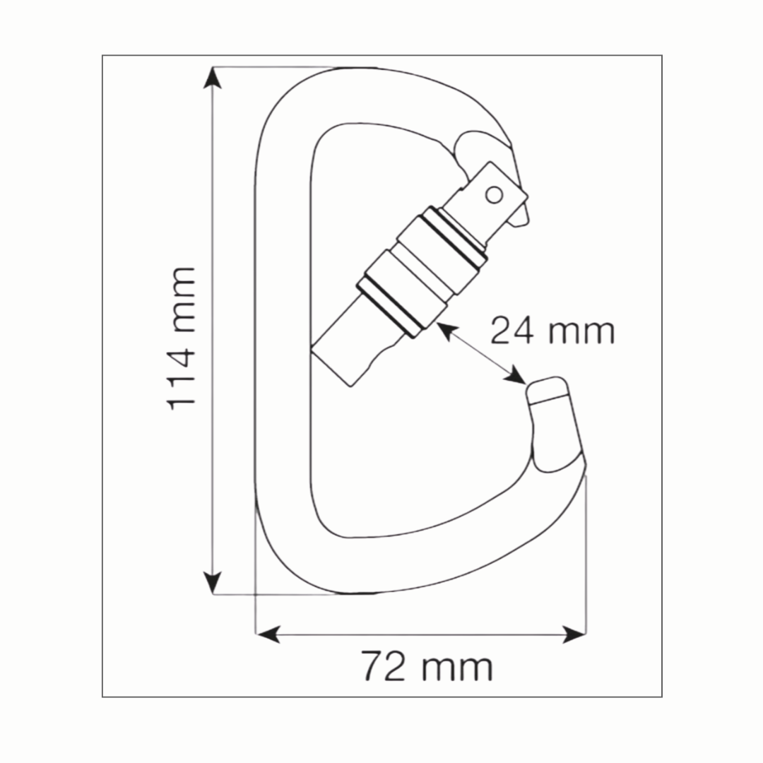 CAMP Steel - D Pro Lock Carabiner