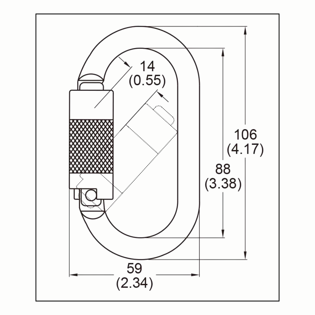Yoke N244G Steel Carabiner